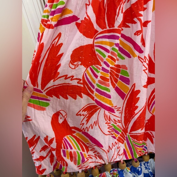 FARM RIO Embellished Cutout Printed Cotton-poplin Midi Dress - Size M - Picture 4 of 11